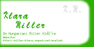 klara miller business card